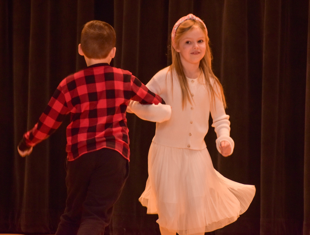 elementary student during holiday performance