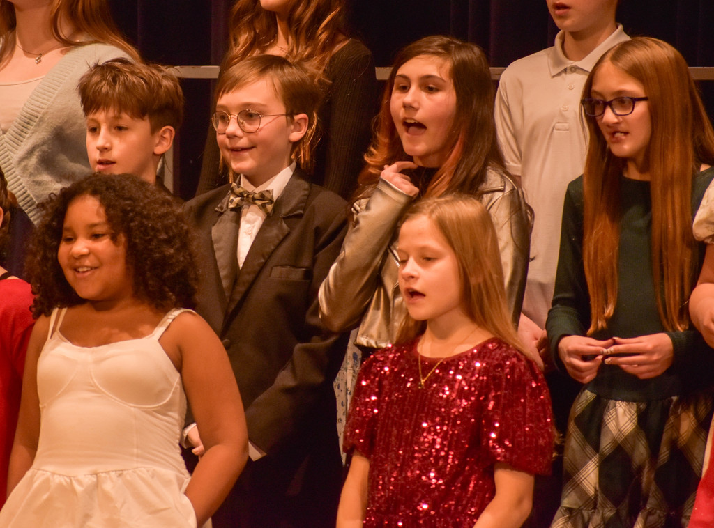 students singing at chorus concert