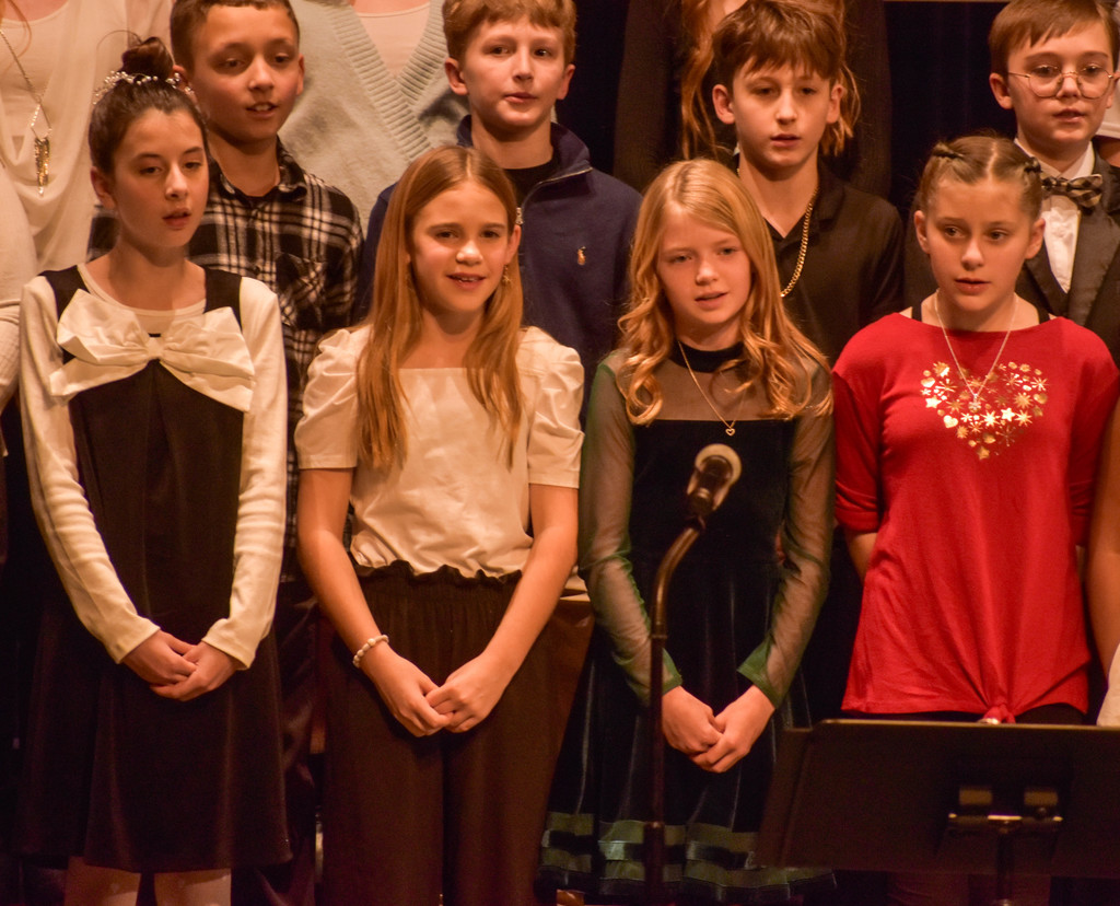 students singing at chorus concert