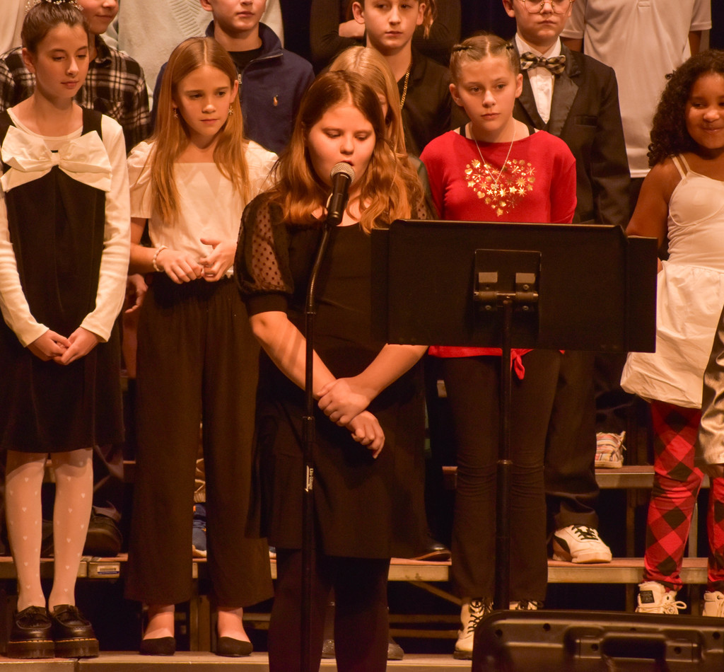 students singing at chorus concert