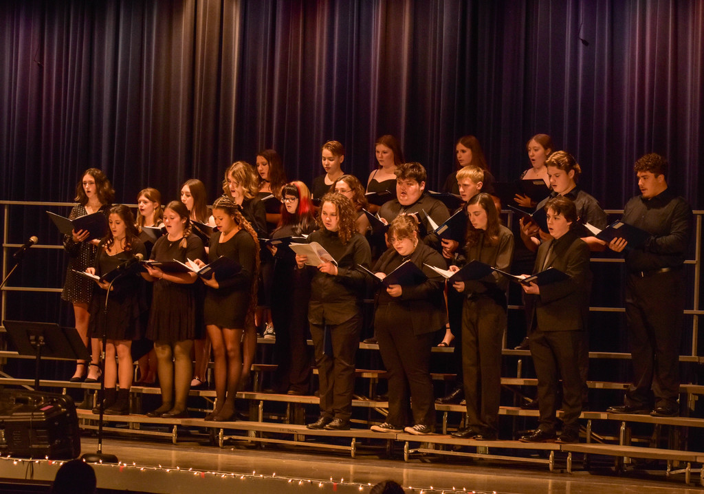 students singing at chorus concert