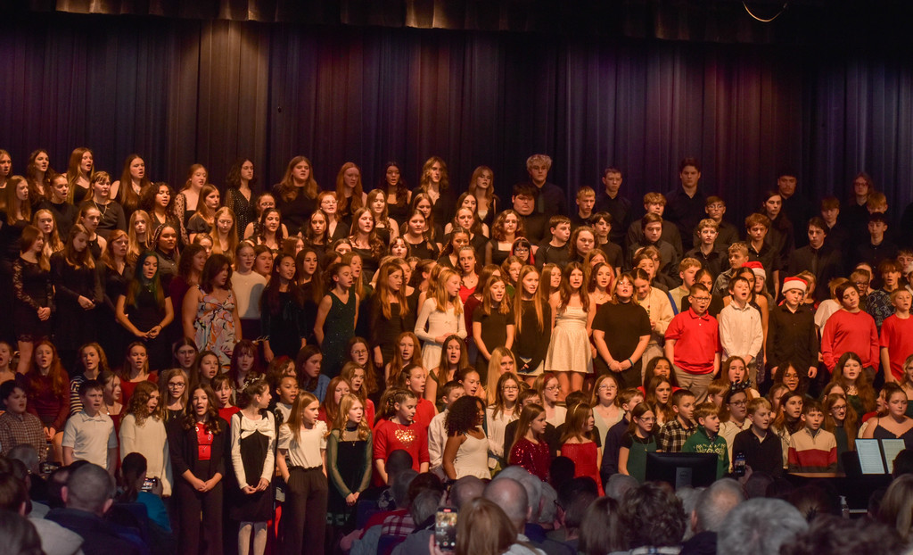 students singing at chorus concert