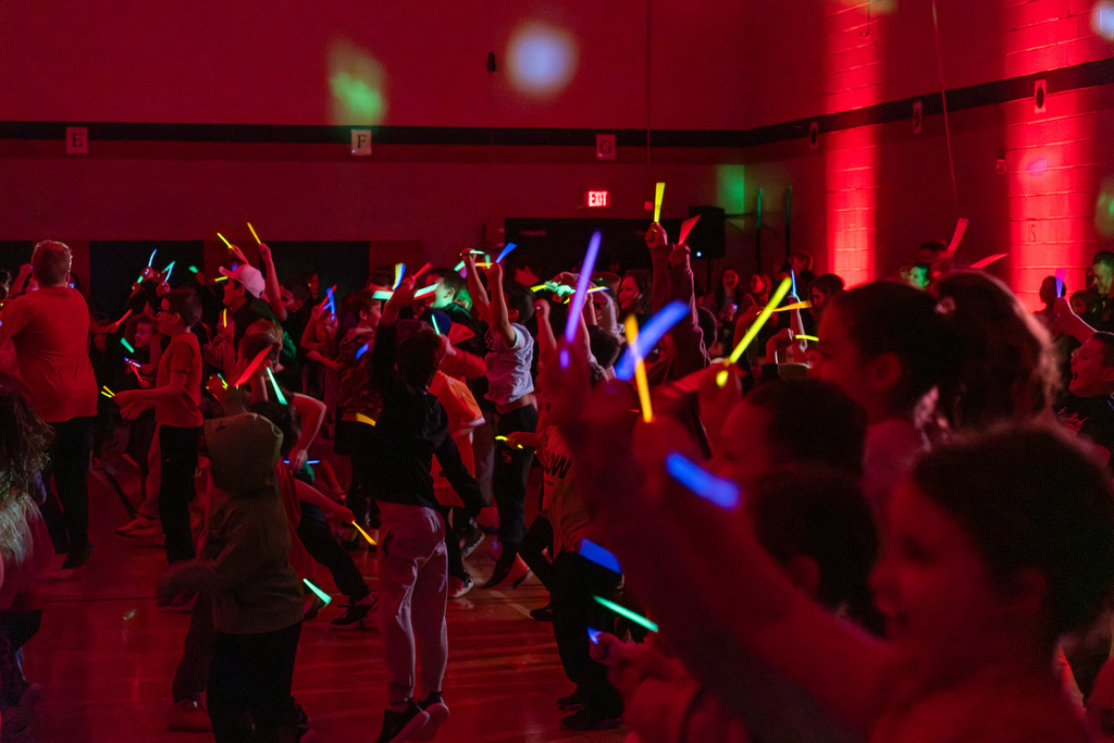 students dancing
