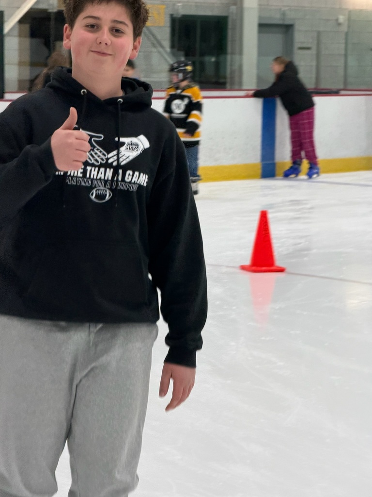 student ice skating