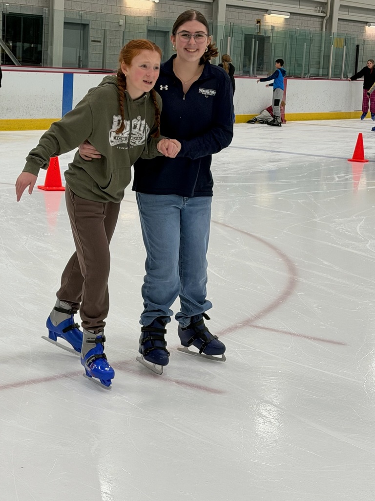 student ice skating