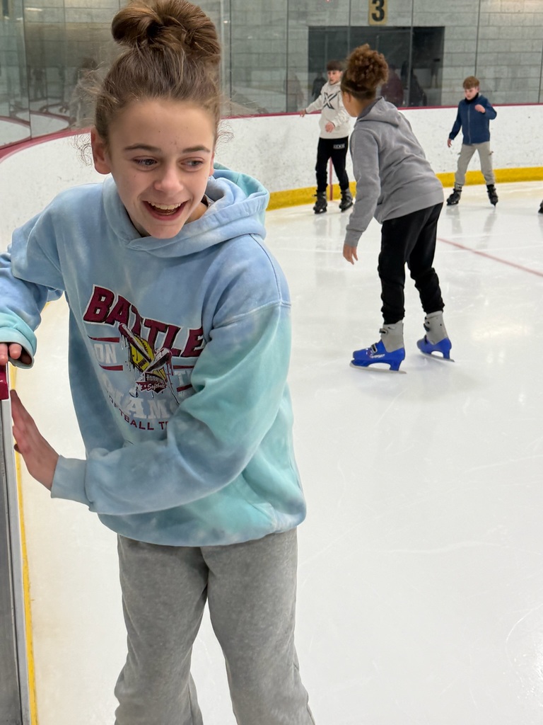 student ice skating