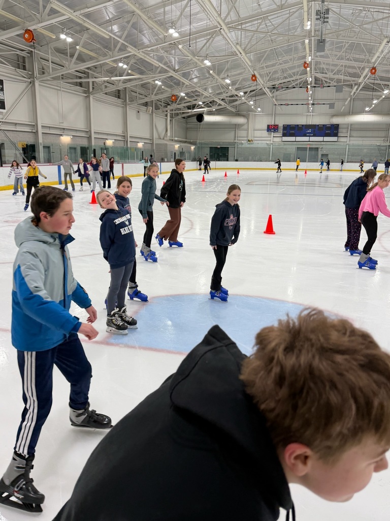 student ice skating