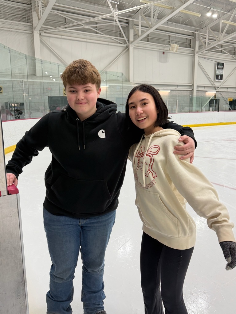 student ice skating