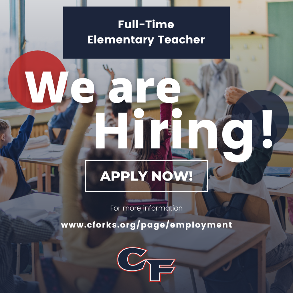 Now Hiring Elementary Teacher Graphic
