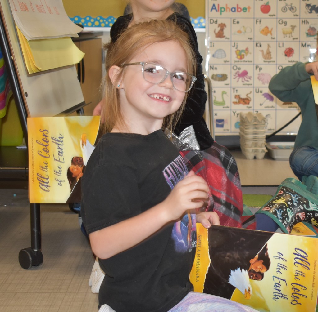 student with book