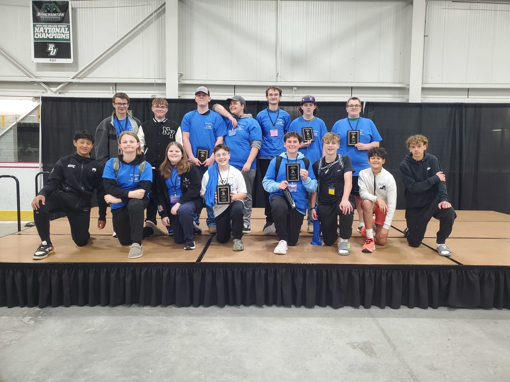 students at robotics competition 