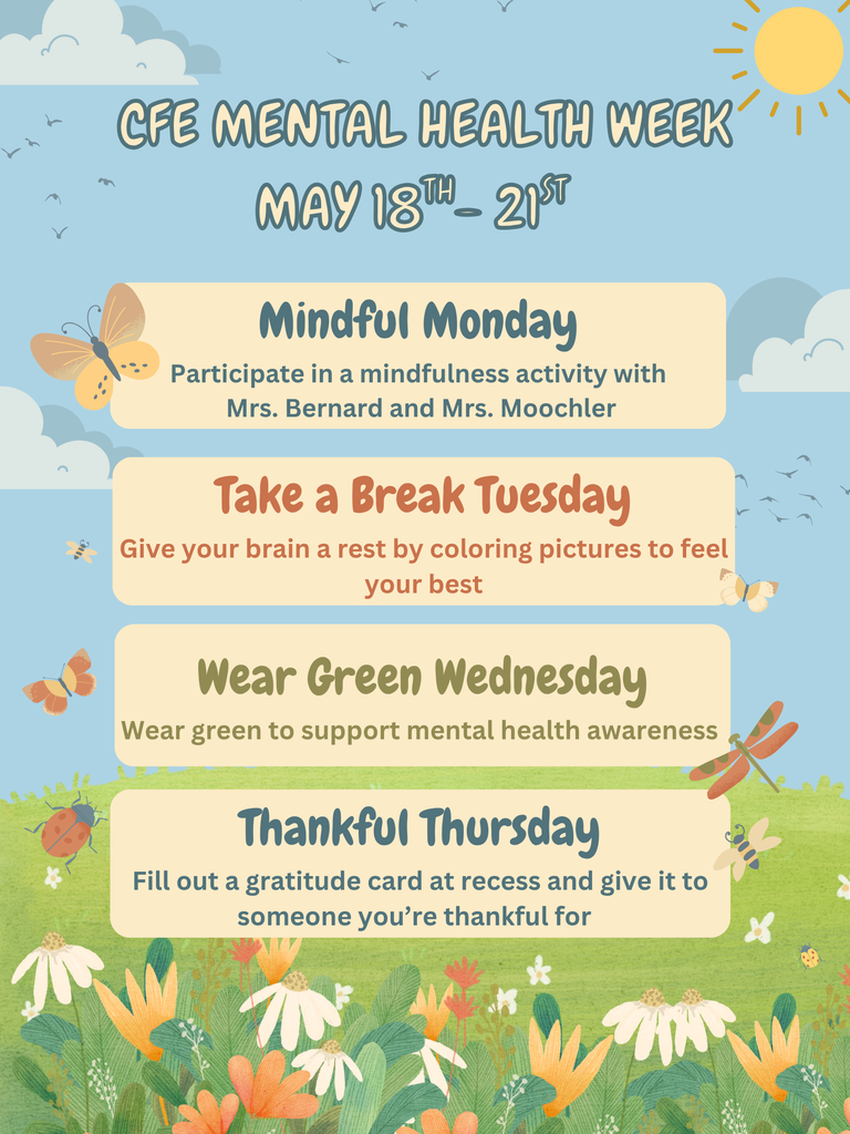 CFE Mental Health Week Flyer