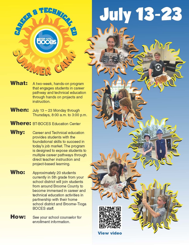 CTE Summer Camp Flyer