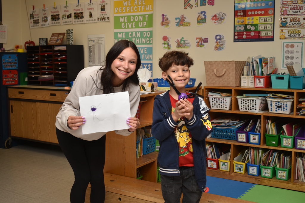 students with artwork