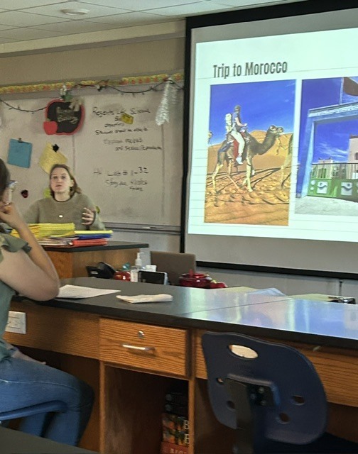 alum speaking to class