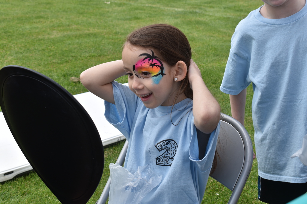 student with face painting