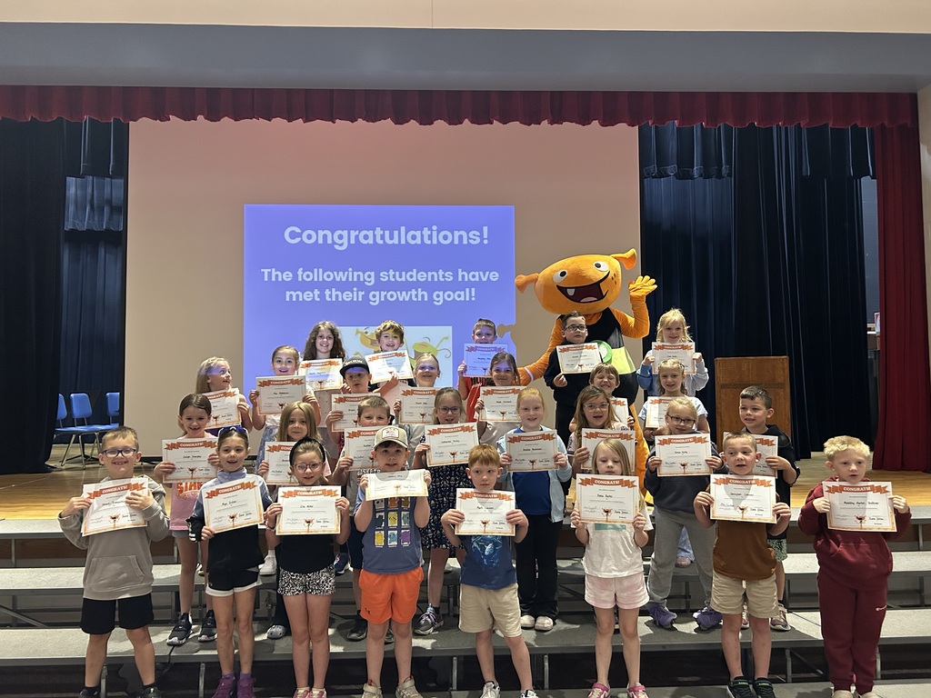 elementary students with awards