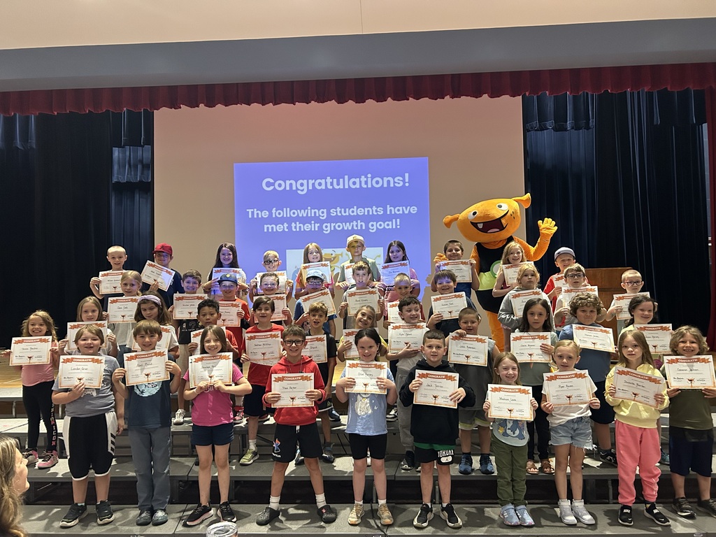 elementary students with awards