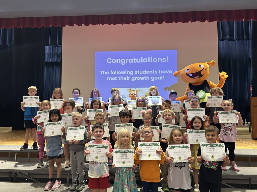 elementary students with awards