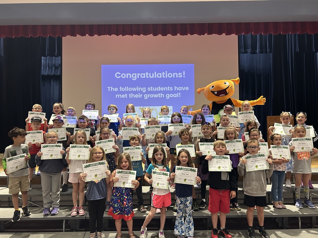 elementary students with awards