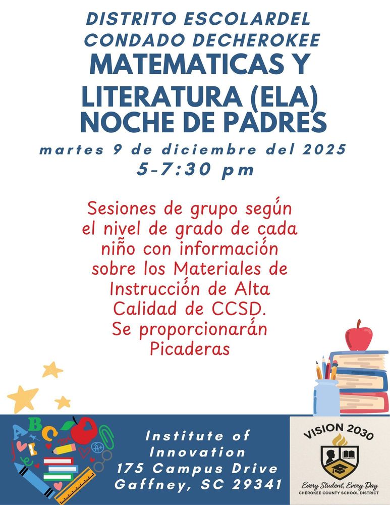 MATH ELA NIGHT - Spanish