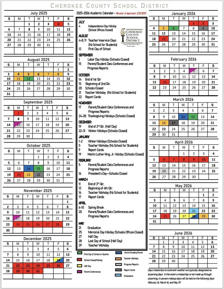 2026-2027 District Calendar