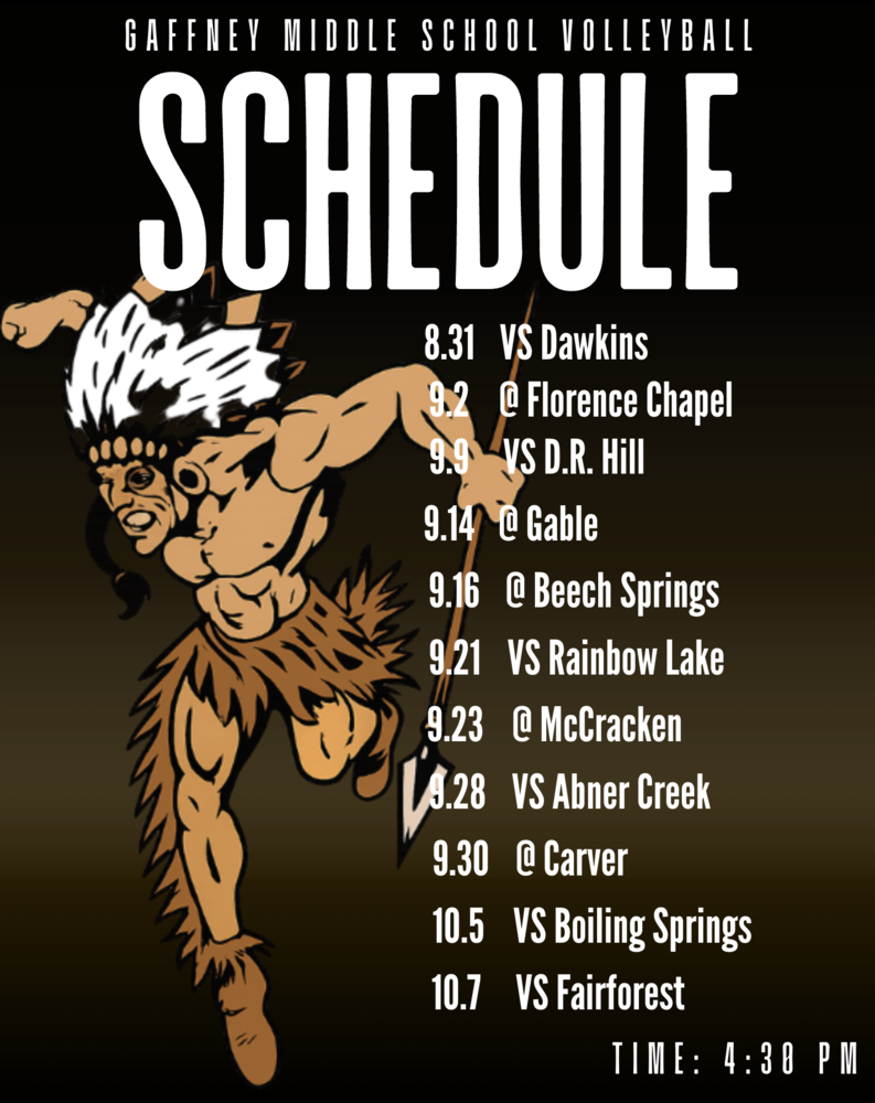 GMS Volleyball Schedule