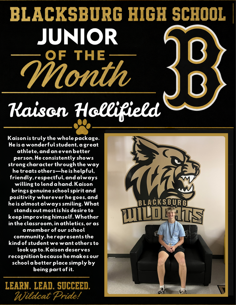 Junior of the Month