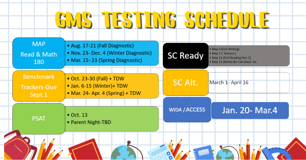 Testing Schedule 2026-2027