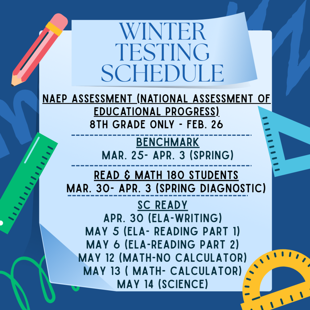 Winter Testing Schedule