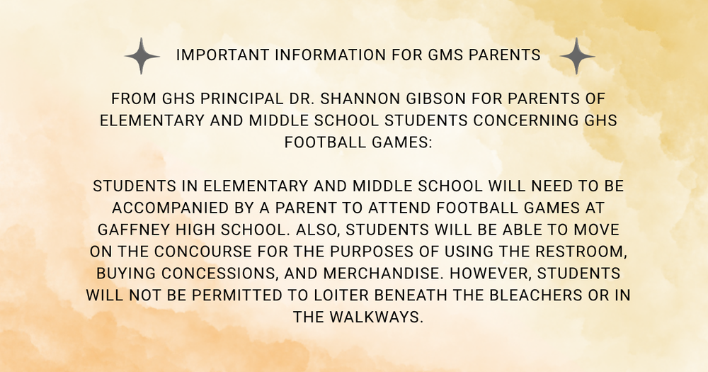 Important Information for GMS Parents