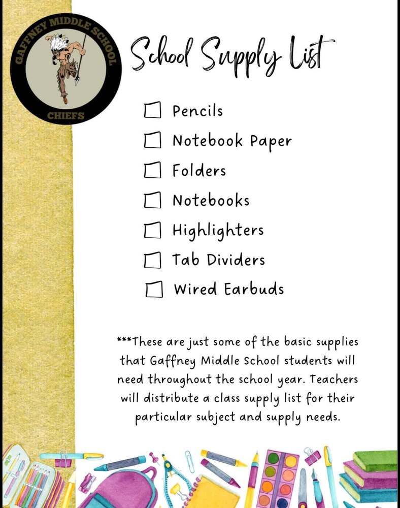 School Supply List
