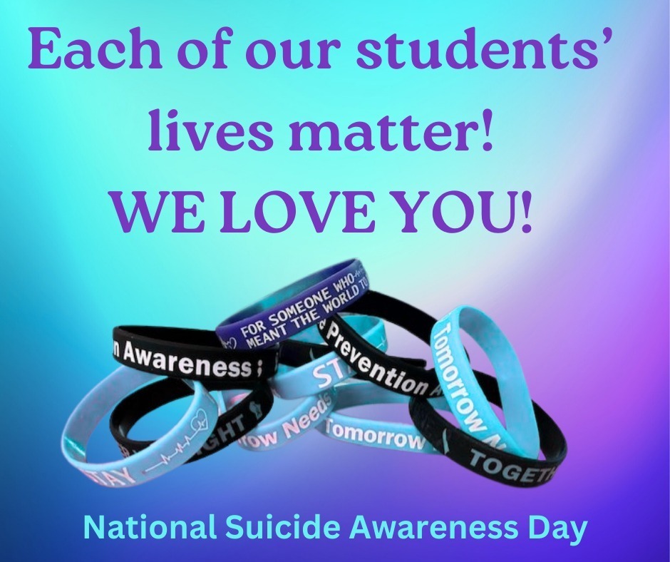 BHS Hope Squad welcomed  students with the message that "You Matter" for National Suicide Awareness Day this morning. Every student and staff member was welcomed with an awareness bracelet and information card.