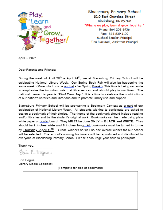 Guidelines for Book mark contest