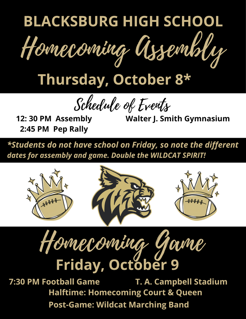 Homecoming Schedule