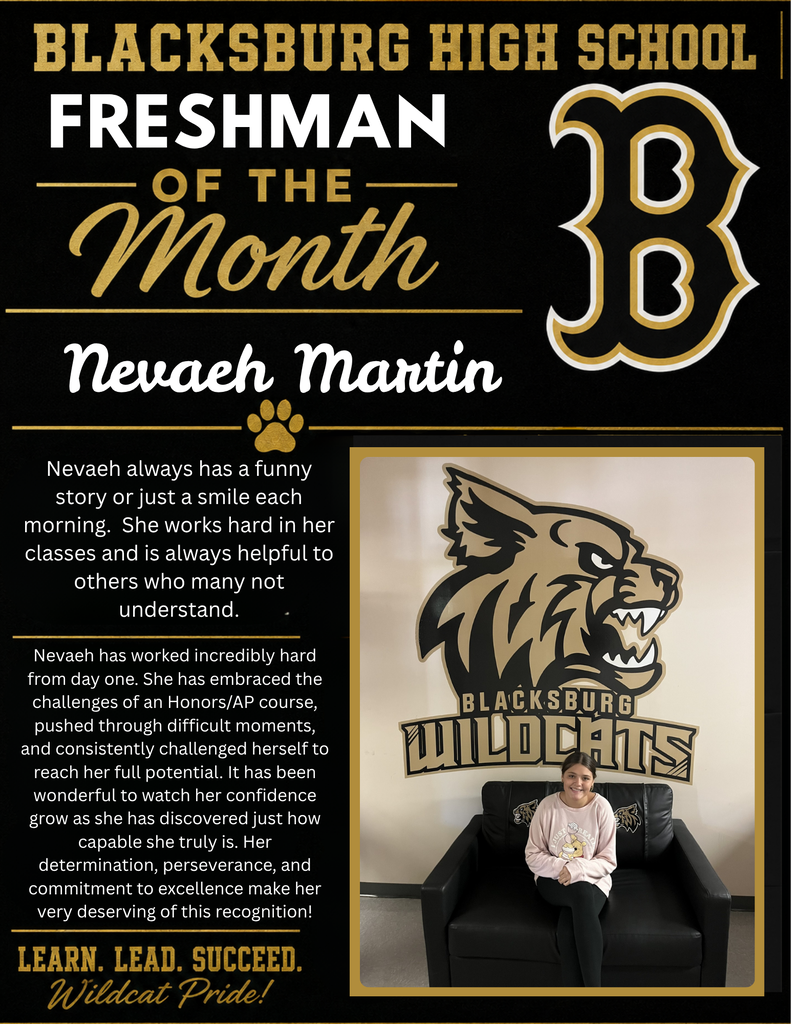 Freshman Student of the Month