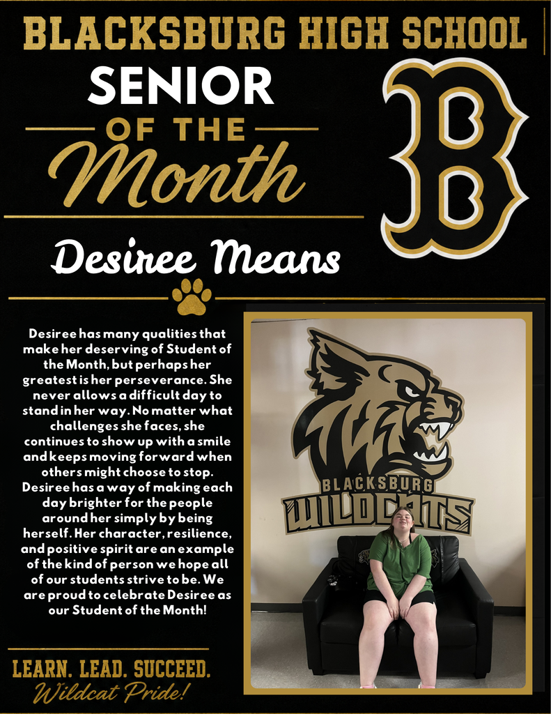 Senior Student of the Month