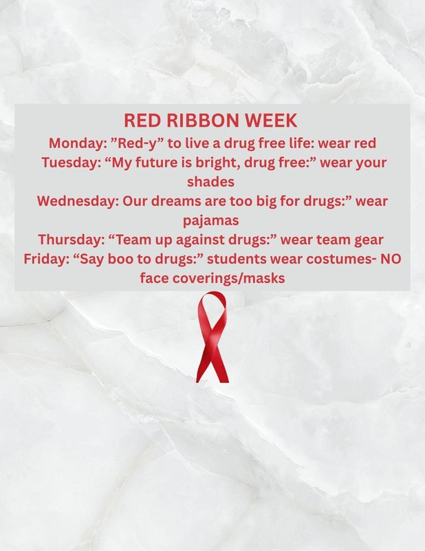 RED RIBBON WEEK DAYS
