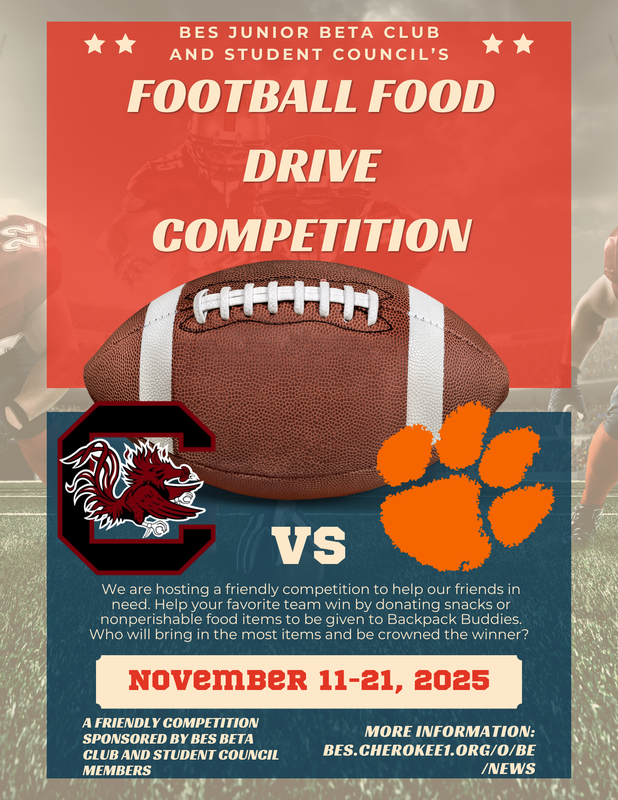 football food drive competition flyer