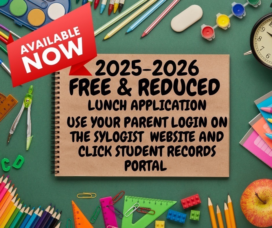 Lunch room applicaation form is now open on the student portal