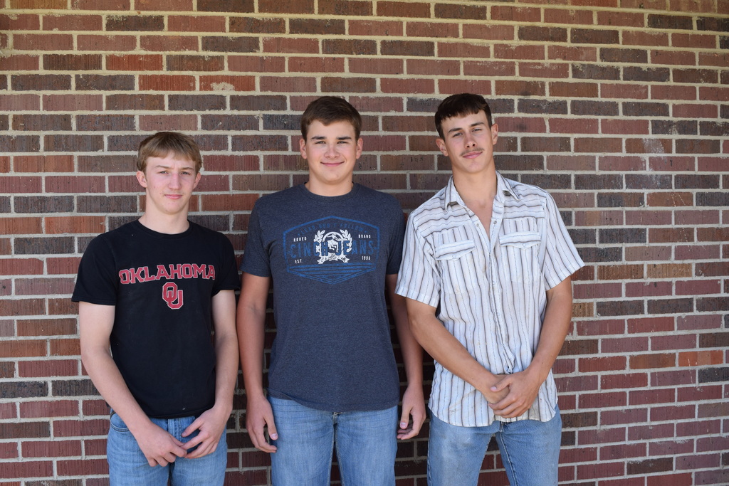 Guffy, Parker and Parker pictured for FFA Achievements. 