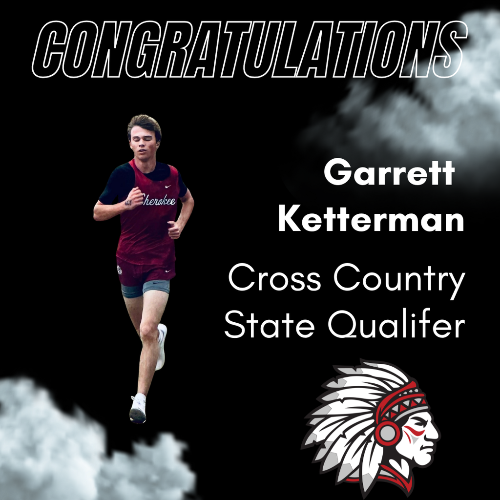 Congrats Garrett K. Cross Country State Qualifier.