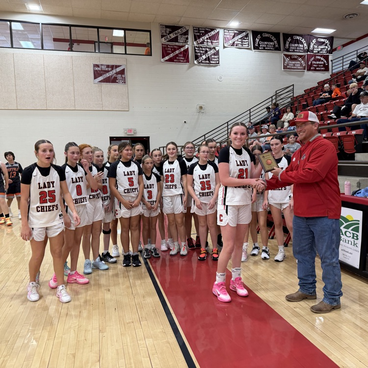 picture of the JH Girls Basketball team. 3rd place at the Cherokee JH Tourn