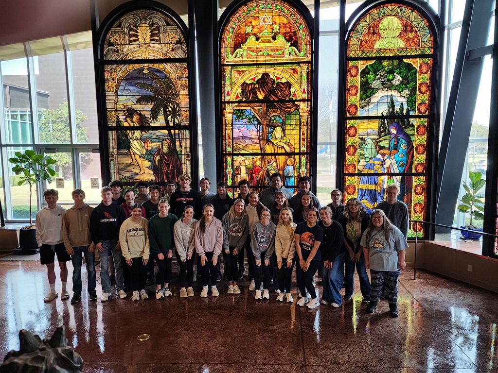 Cherokee students at the Sherwin Miller Museum of Art in Tulsa.