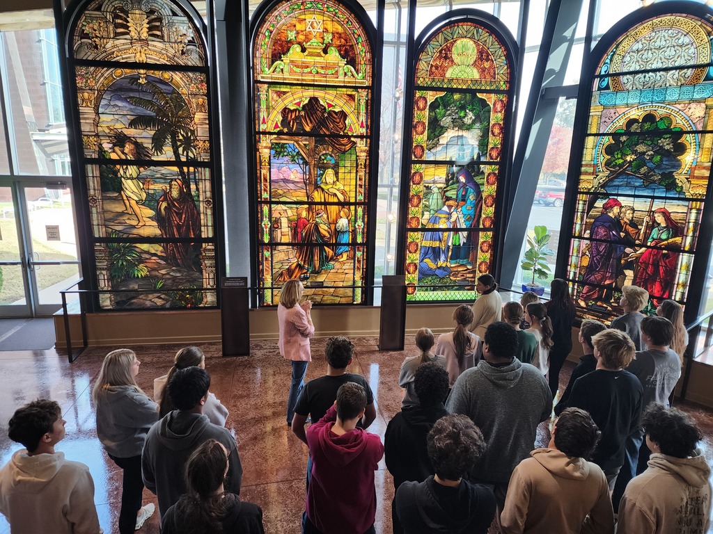 Cherokee students at the Sherwin Miller Museum of Art in Tulsa.