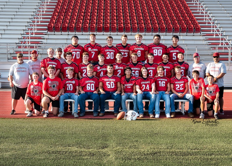 picture of the 2025 HS Football team take by Karen Eckhardt  