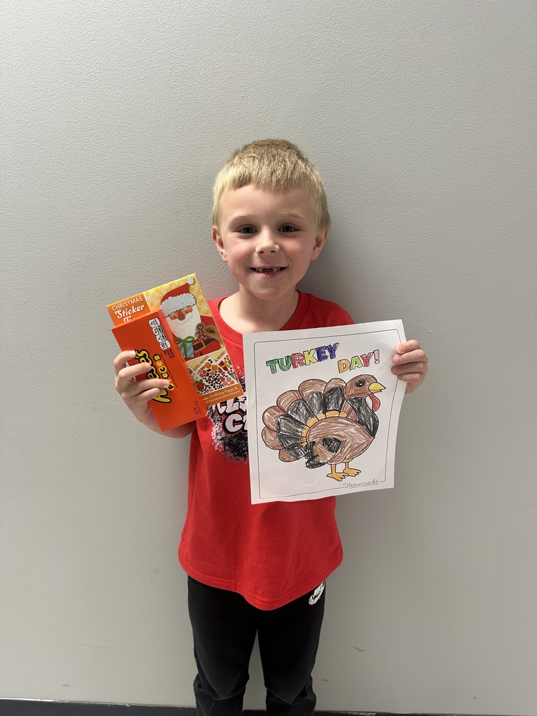 Nov 2025 Coloring Contest winner with Cafeteria Staff