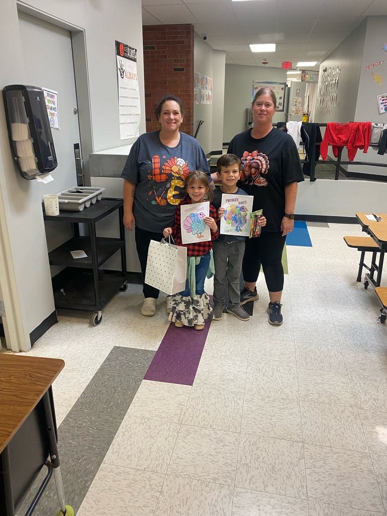 Nov 2025 Coloring Contest winner with Cafeteria Staff