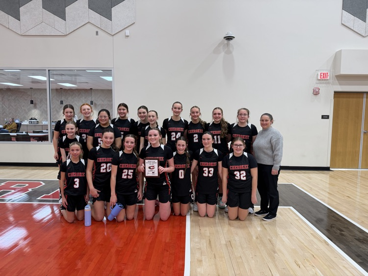 photo of the JH girls basketball team at the Medford tournament in 2026