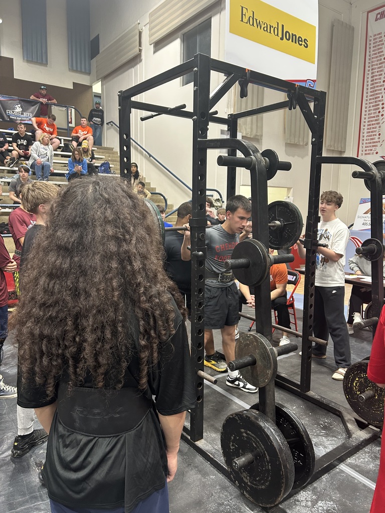 Student at a powerlifting meet.